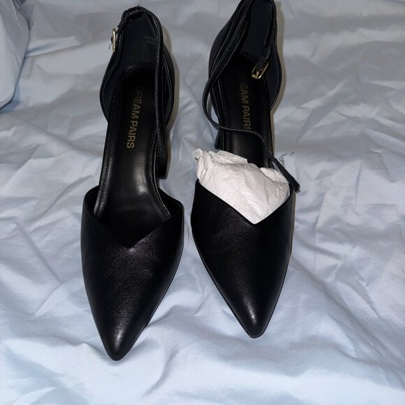 Women’s High Heels Strappy Closed Toe Stiletto Ankle Strap Pointed Toe SIZE:7.5 - Picture 1 of 8